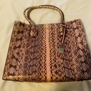 Micheal Kors Soft Pink Genuine Snake large Tote